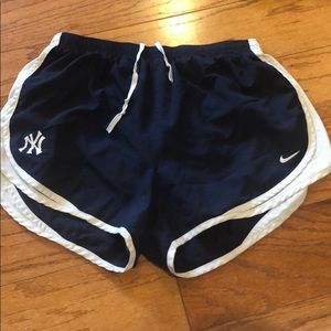 Yankees nike running shorts